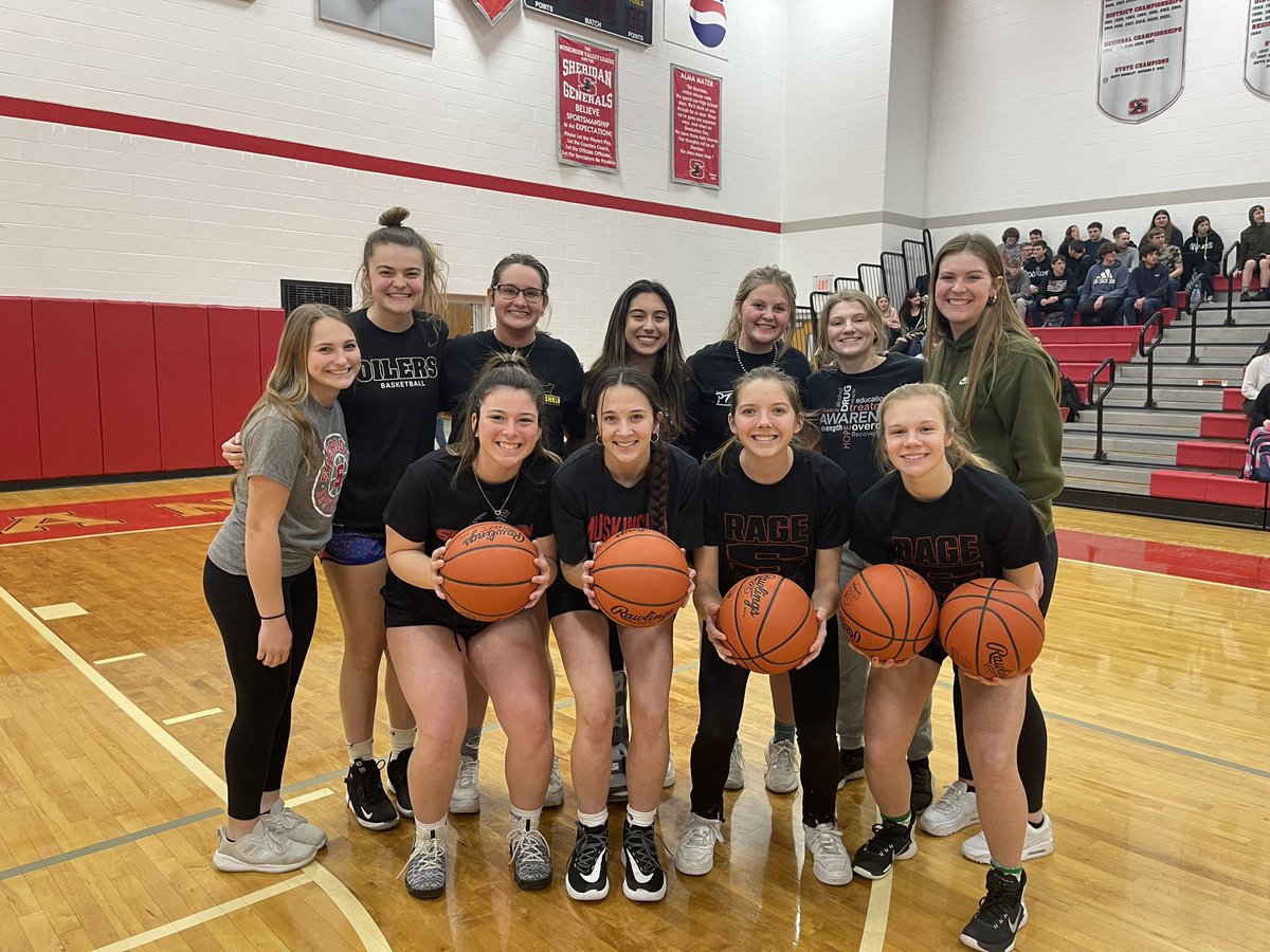NLSDGusslerA's tweet photo. Sheridan HS Staff vs Seniors!  So much fun to watch!  Senior girls for the Win.  Senior Boys put up a hard fight… but lost to the Faculty! https://t.co/SLhywCpq0k