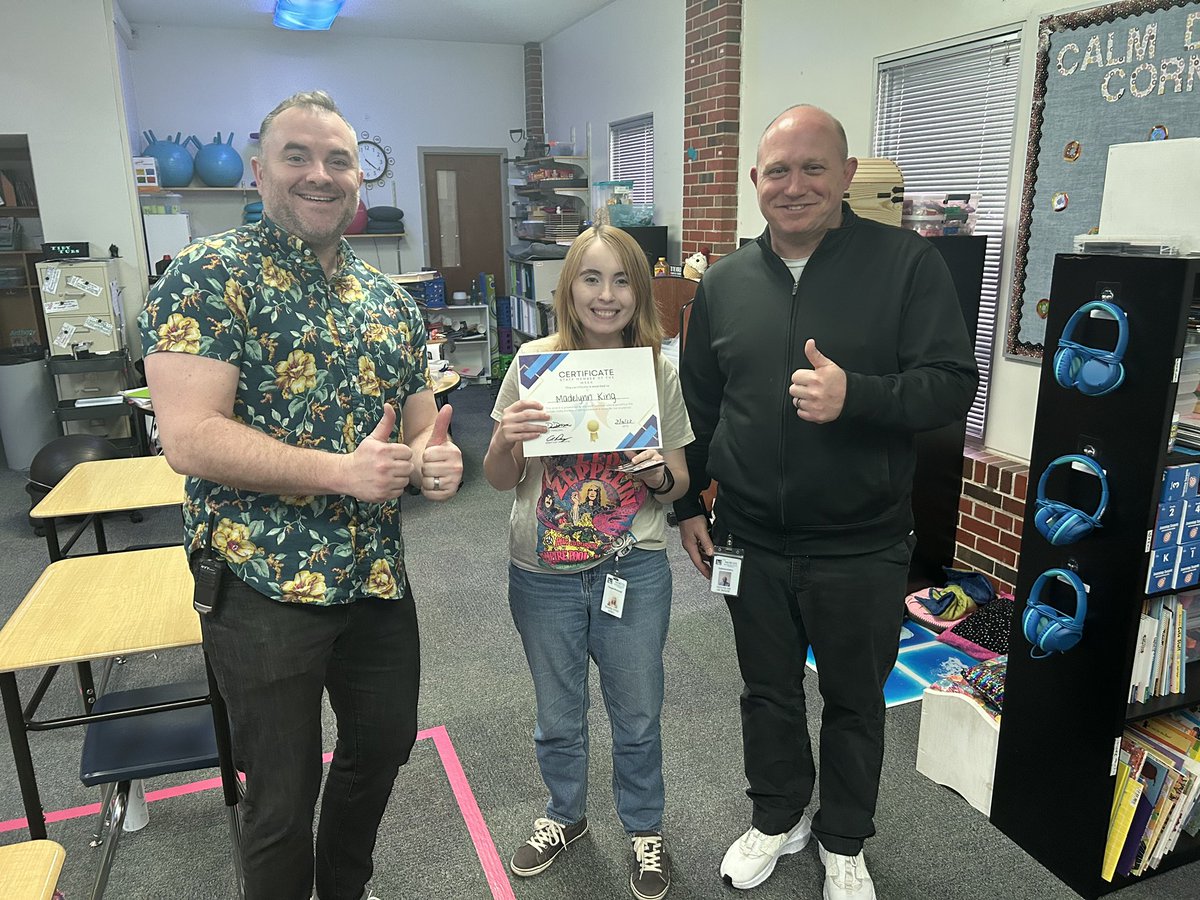 Ms. Kasserman provides our champions with fantastic opportunities to create in her art classes. Ms. King is an outstanding paraprofessional who provides a caring environment for her students. Ms. Panuco had back-to-back rock stars in her class!