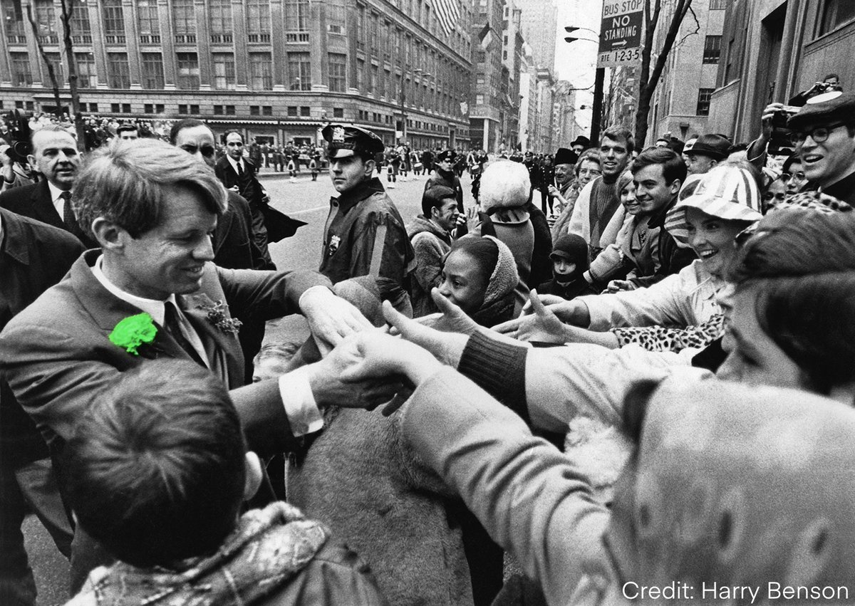 KerryKennedyRFK's tweet photo. Daddy marching in the St. Patrick’s Day parade, 1968. 🍀

Photo credit: Harry Benson https://t.co/YTAN7YD2fl