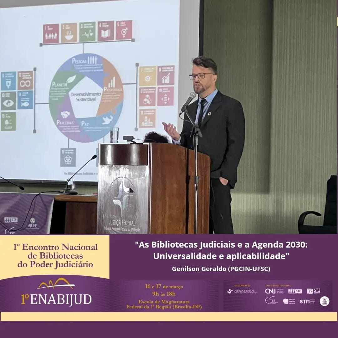 GenilsonGeraldo's tweet photo. 1° Encontro Nacional de Bibliotecas do Poder Judiciário (ENANBIJUD), Brasília-DF.
#Agenda2030 #ODS #sustentabilidadeinformacional #pgcin #UFSC #doutoradoemCI #bolsistacnpq https://t.co/LOLdrMONn5