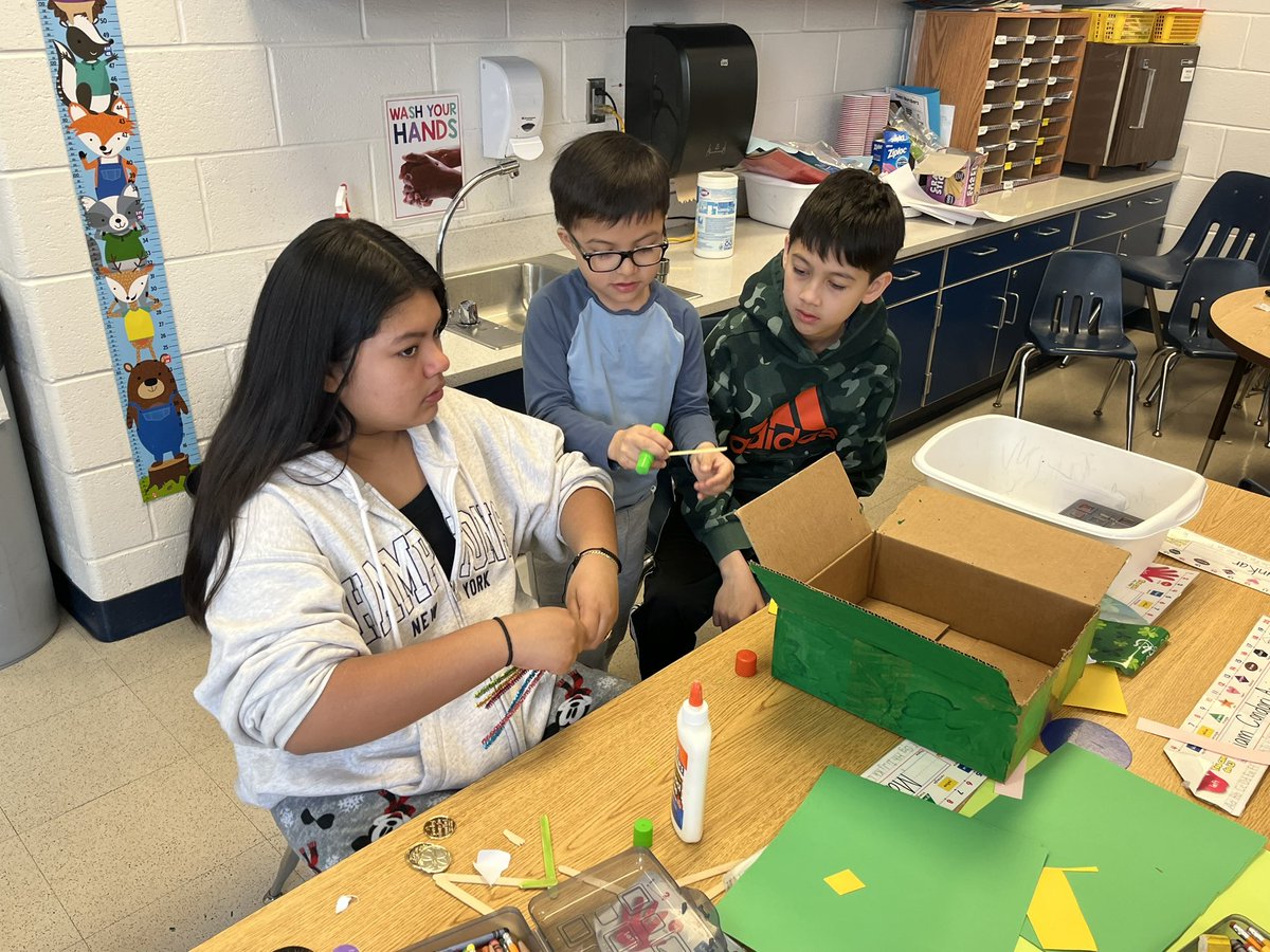 We also met to build our traps. The students came up with some very creative ideas, but we weren’t able to catch any leprechauns ☘️