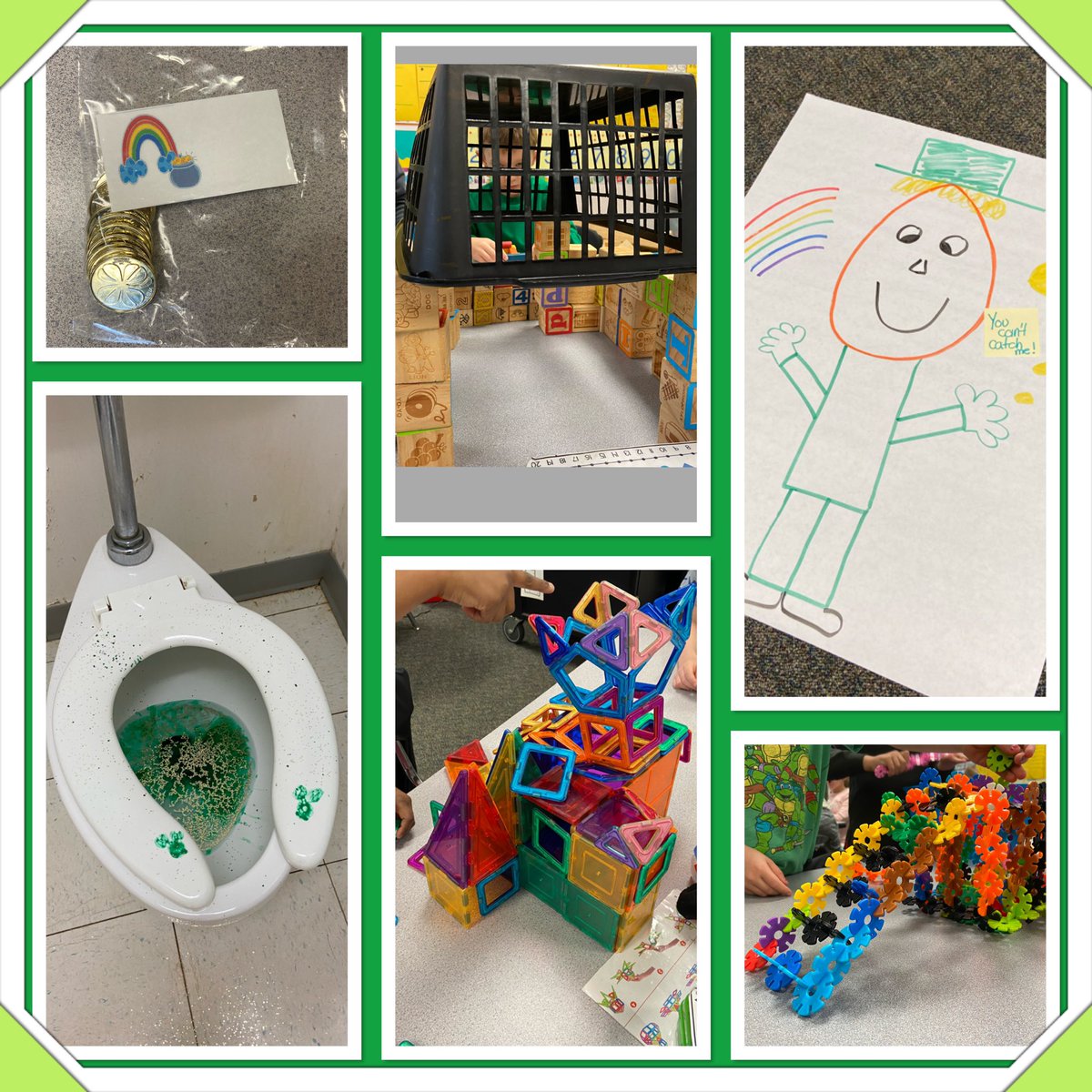 hrogers6moldova's tweet photo. Have you seen the Leprechaun? He needs to come back and help us clean our room! We collaborated and created traps, but we just couldn’t catch him! The #KinderColts all agree, he is naughty and very mischievous!!! ☘️💚 @MiddleCreekES https://t.co/L76RCDsEEc