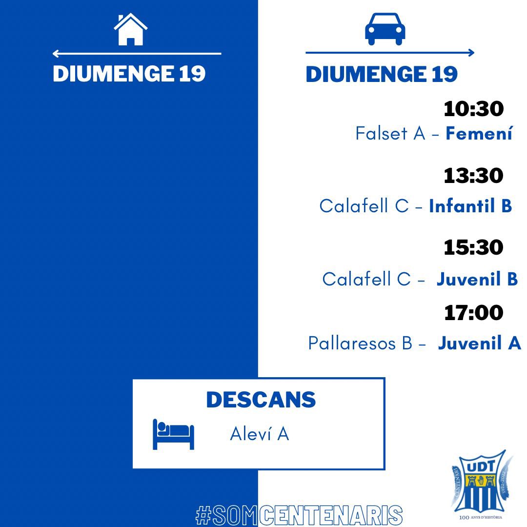 Partits del cap de setmana!🔵⚪️
#torredembarra