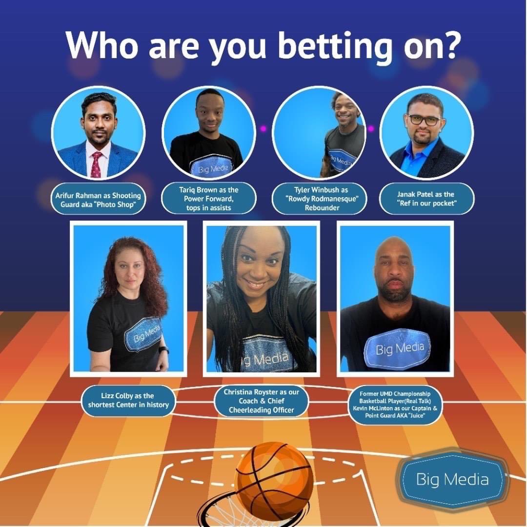 We thought we’d get in on a little March Madness fun. Our team members have some interesting basketball credentials. Who are you betting on? (Oh, and if you need help with your marketing, we can do that too. 🤣) #MarchMadness #MarchMadness2023 #BigMediaAgency #Squad #ChoseWisely