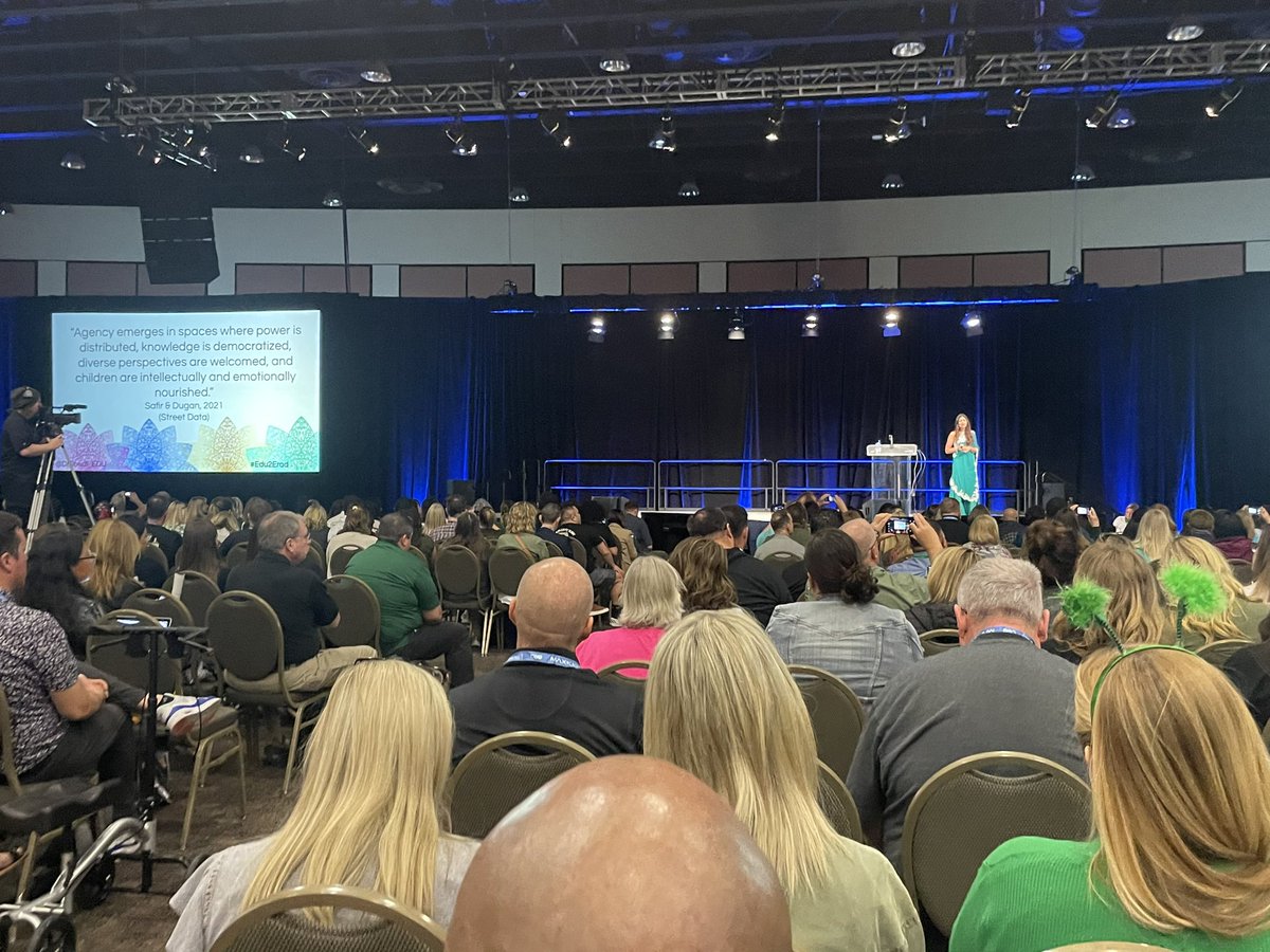 msemilyguthrie's tweet image. Powerful keynote from @DrSonal_EDU at #SpringCUE23!
 “Agency emerges in spaces where power is distributed, knowledge is democratized, diverse perspectives are welcomed, and children are intellectually and emotionally nourished” (Safir and Dugan 2021)