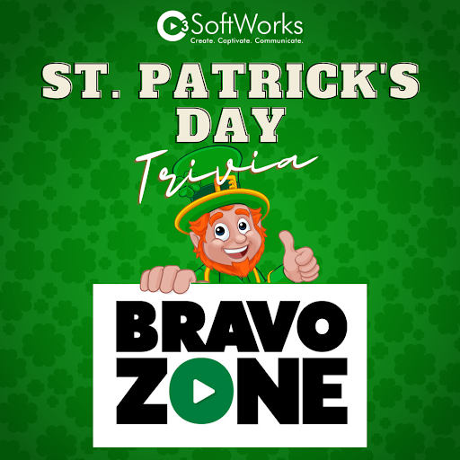 May the "Luck of the Irish" be with you as you play our #trivia quiz, and learn a little history! This is the where fun meets #learning, and what the BRAVOZONE can offer as an #engagement solution. #happystpatricksday Follow the  link to play: cloud.c3softworks.com/#/qs2-e/6400c1…