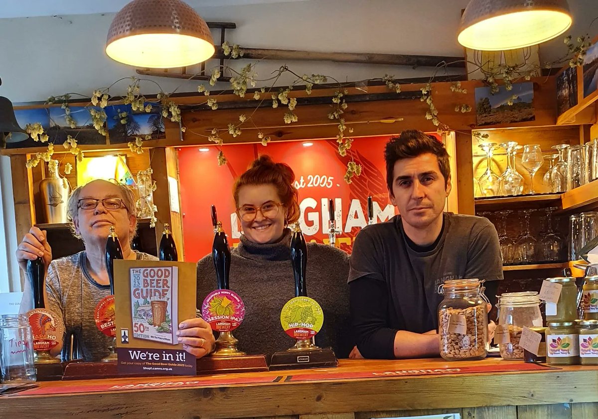 LanghamBrewery's tweet photo. Thrilled! We're in the 2023 Good Beer Guide!
Huge congratulations to Bex and the wonderful team of Taproom staff... and our
fabulous brewers of course.
We're a very happy brewery 🥳.
https://t.co/2dn6MhZy47
#wereinit #camra #goodbeerguide #goodbeerguide2023 https://t.co/K4N2ECrP8q
