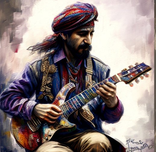 Yapay zekadan Şıvan Perweri'i bir rock yıldızı olarak çizmesini istedim Sonuç :D