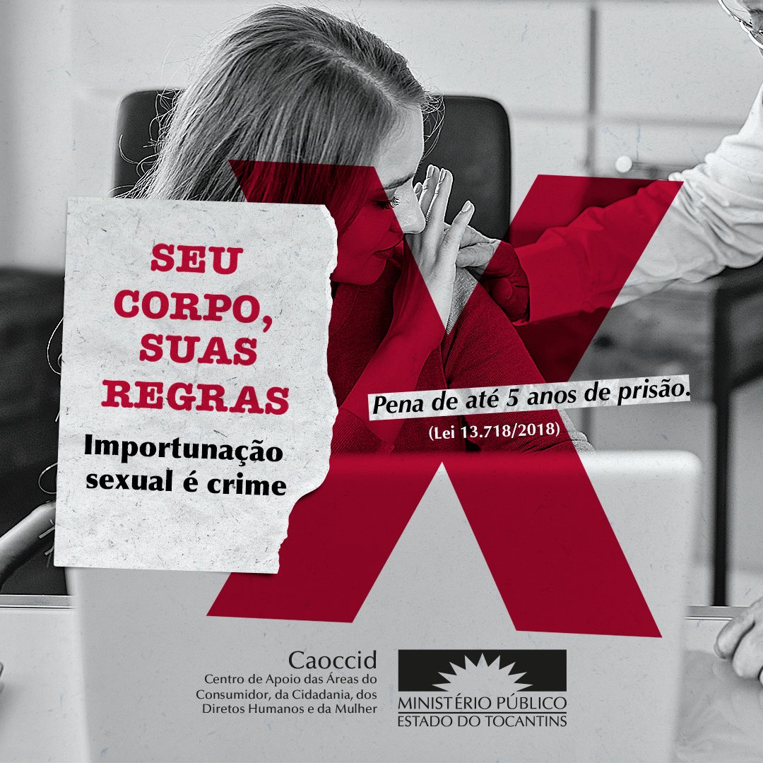 MPETocantins's tweet image. ⚠ O corpo da mulher não é público.  A Lei 13.718/2018 alterou o Código Penal e tipificou o crime de importunação sexual. Esse tipo de assédio pode gerar pena de 1 a 5 anos de prisão.

📣 Denuncie!
🗣 Ligue 127

#OuvidoriadoMPTO #Ouvidoria #MPTO #ImportunaçãoSexual