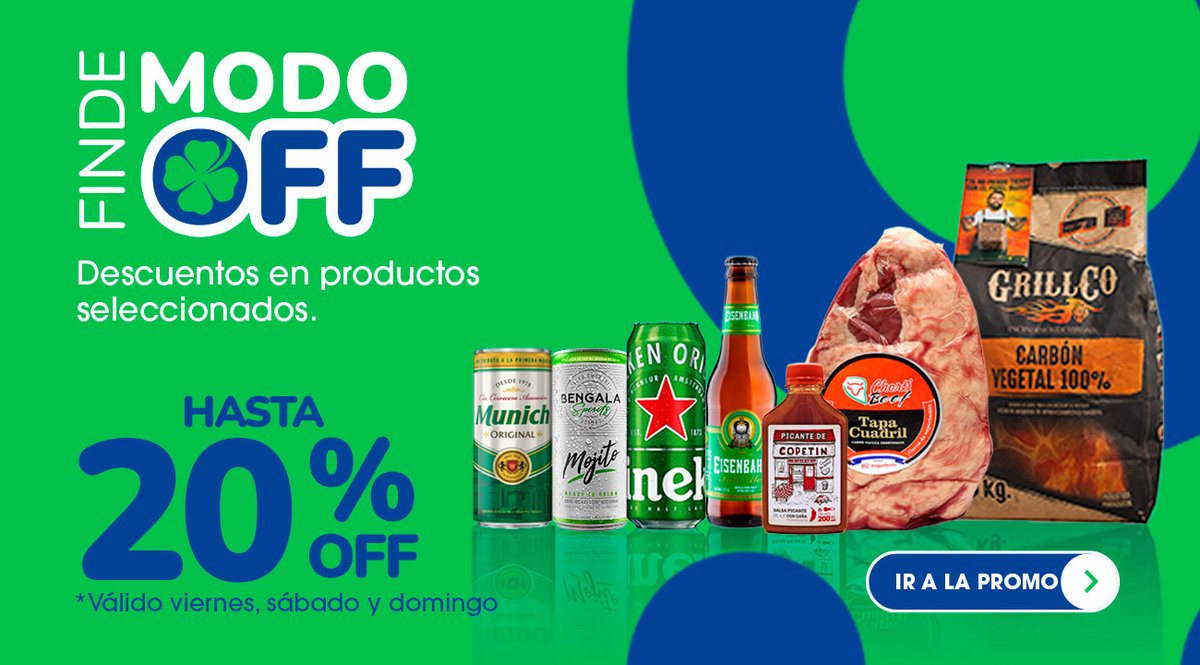 somos_plub's tweet image. 👉 ¿Finde #modoOFF y #StPatricks? Descuentos en asado, bebidas, congelados, pods y más. 😎

¡No te lo pierdas! 🤩
Descargá la App de Plub aquí: bit.ly/42mwhpy