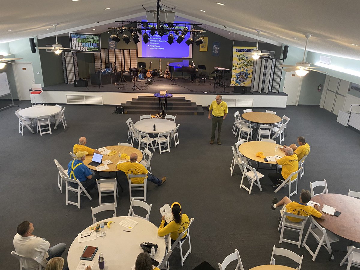 matt_gille's tweet photo. We are excited to host region 5’s @FLBDisaster training this weekend. Volunteers are busy setting up and getting ready for a fun day tomorrow!

@FloridaBaptists #sbc #thisissbc
#disasterrelief #floridabaptists https://t.co/cwHuWc8QrE