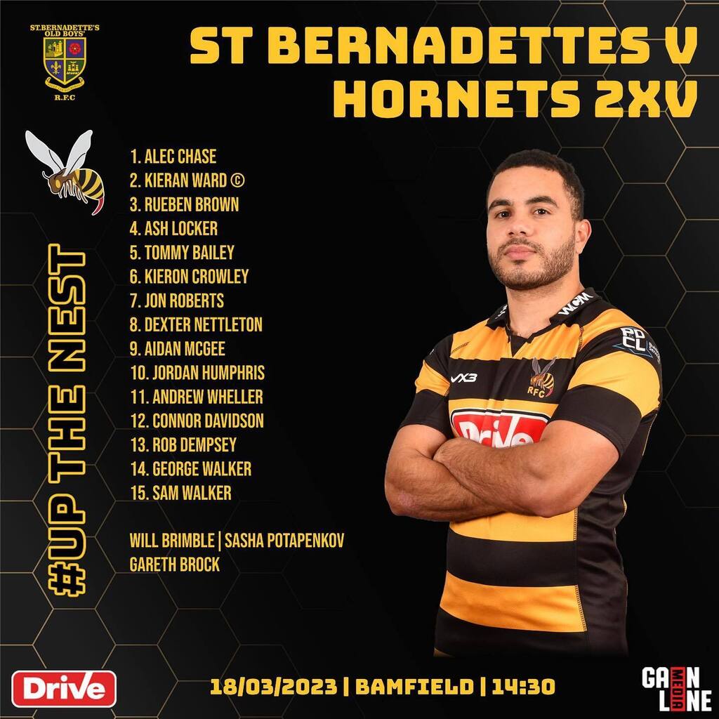 hornets1962's tweet photo. Just the one side playing tomorrow 😢

But what a side 😍

2’s are on the road to @stbernadettesrfc hoping for another ‘W’ as their season draws to a close. 

Meanwhile Dads Day returns to The Nest alongside Super Saturday! 🍺🍺🍺🍺🍺

Cracking! 

#upth… https://t.co/4OhwfPeqYn https://t.co/RPZ4nQmj1D