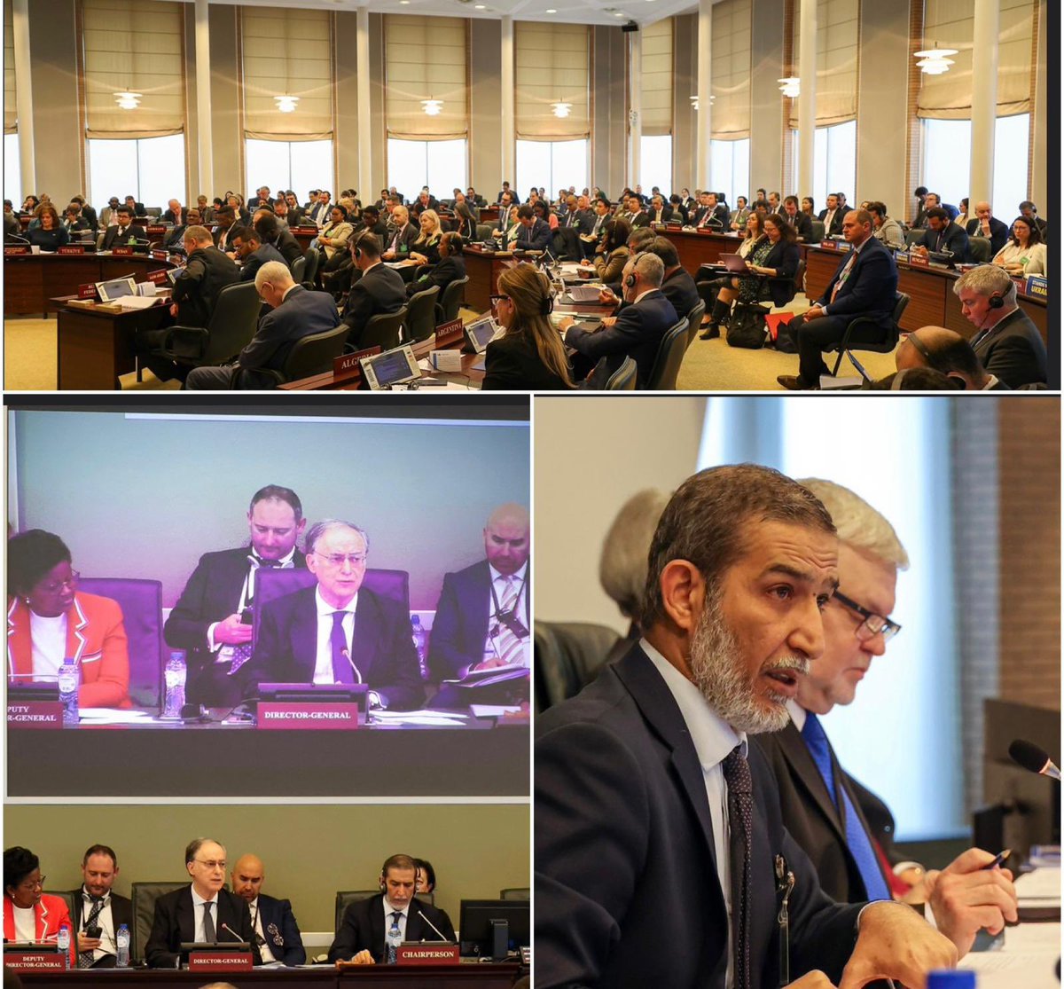 KSAembassyNL's tweet photo. The 102nd Session of the Executive Council of the #opcw was concluded today, chaired by the Permanent Representative of the Kingdom of Saudi Arabia to the @opcw H.E. Ziad Al Atiyah.
 
#EC102 https://t.co/W3twiTeyN8