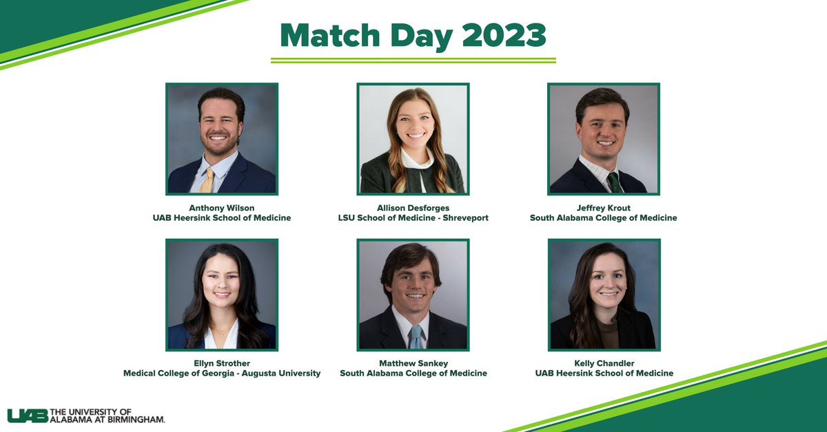 Congratulations to our new Residency Class of 2028! We are thrilled to have matched with such outstanding interns. Welcome to UAB Orthopaedic Surgery! #Match2023 #OrthoMatch #OrthoTwitter