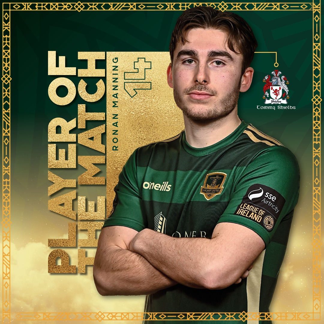 🪄 𝗬𝗢𝗨𝗥 𝗣𝗟𝗔𝗬𝗘𝗥 𝗢𝗙 𝗧𝗛𝗘 𝗠𝗔𝗧𝗖𝗛 🪄

Ronan Manning's first goal of the season sees him named as your Player of the Match for tonight's win against Cobh Ramblers. 🙌

Well played, Ronan! 🏆

#ItsATribalThing | #COBGAL