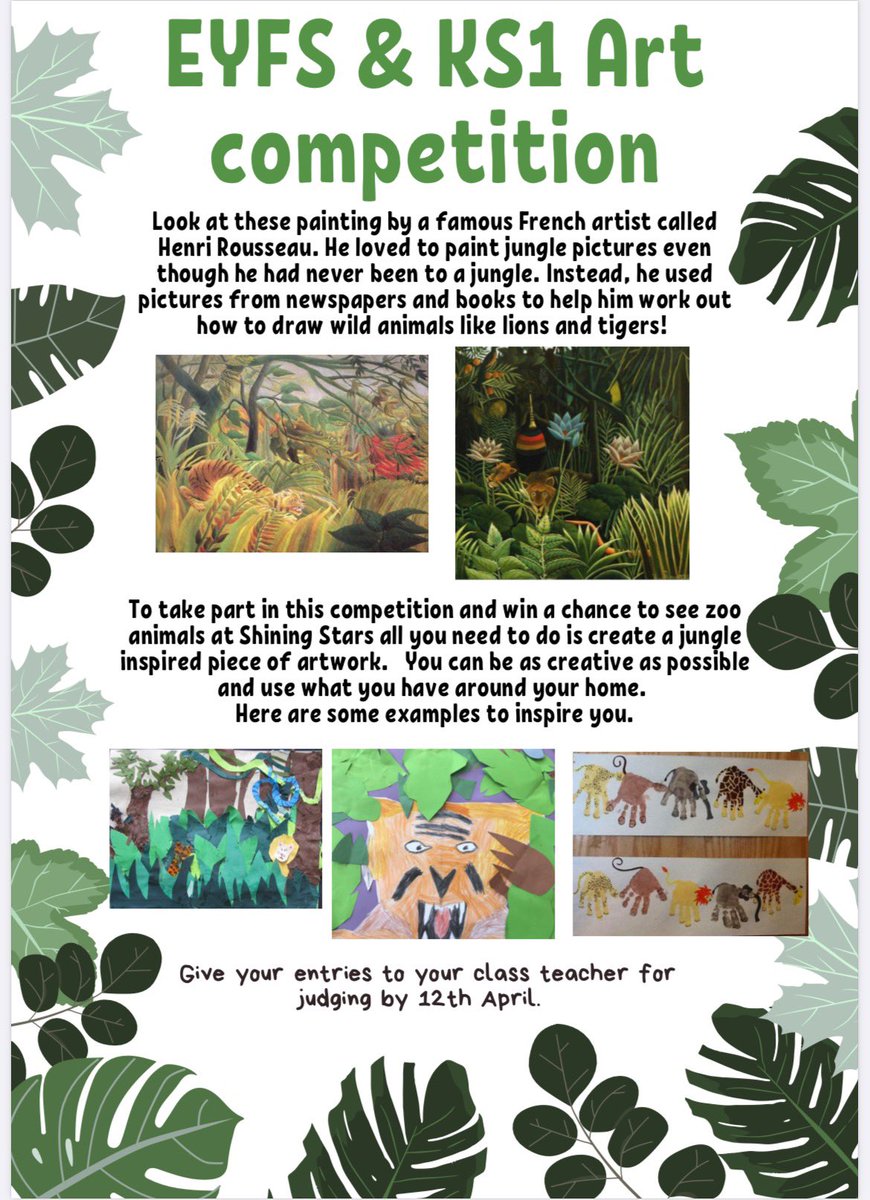 ArtatStHelens's tweet photo. If you are in EYFS, Y1 or 2 why not get creative and enter this competition. We are looking forward to seeing your amazing entries 😄🖼️ @MrsE_y1StHelens @Y2StHelens @y1sthelens @StHelensAcademy @EYFS_StHelens https://t.co/KtFJRefkuu