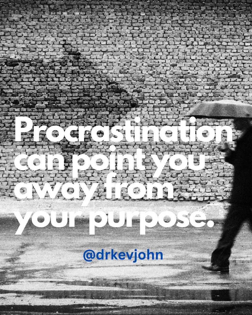 drkevjohn's tweet photo. Procrastination can be your biggest enemy. When procrastination takes over, your purpose goes out the window. It's like trying to navigate through a foggy day with no GPS. #distractionfriday #purpose #stayfocused #Mindset #Motivation #MotivationalQuotes #inspiration #Grind #goals https://t.co/TkdUM2rP8G