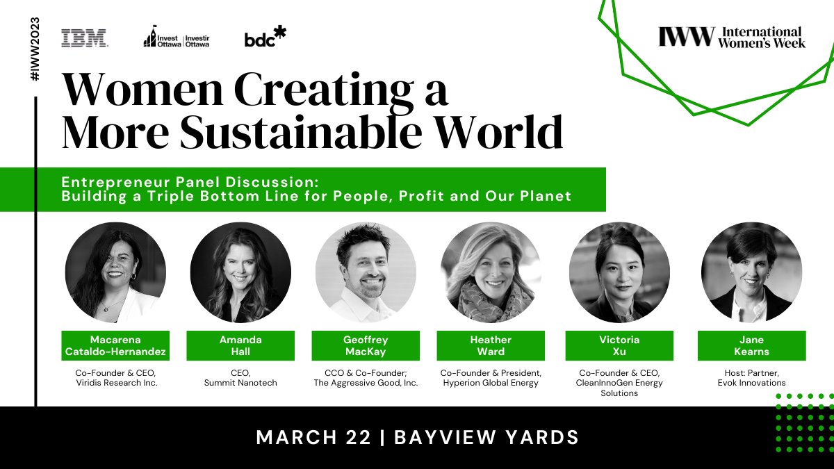 summitlithium's tweet photo. We’re excited to join women entrepreneurs and champions at @Invest_Ottawa’s Women Creating a More Sustainable World event on March 22 at 11 a.m. ET. Register for the free event today. https://t.co/qBSz90KrQd
#CleanTechCleanFuture #IWW2023 https://t.co/GPVDLGvk7m
