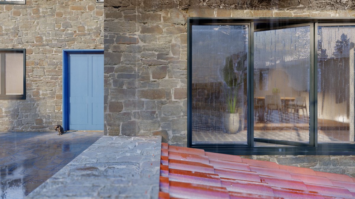 Detalle de un proyecto que estoy actualizando. La semana que viene lo subo entero. Es una obra que ya está acabada desde hace años, pero siempre me ha dado rabia no tener algún render. Vi que el modelo original estaba perdido en una carpeta y lo estoy recuperando. #3D #Galicia🤓