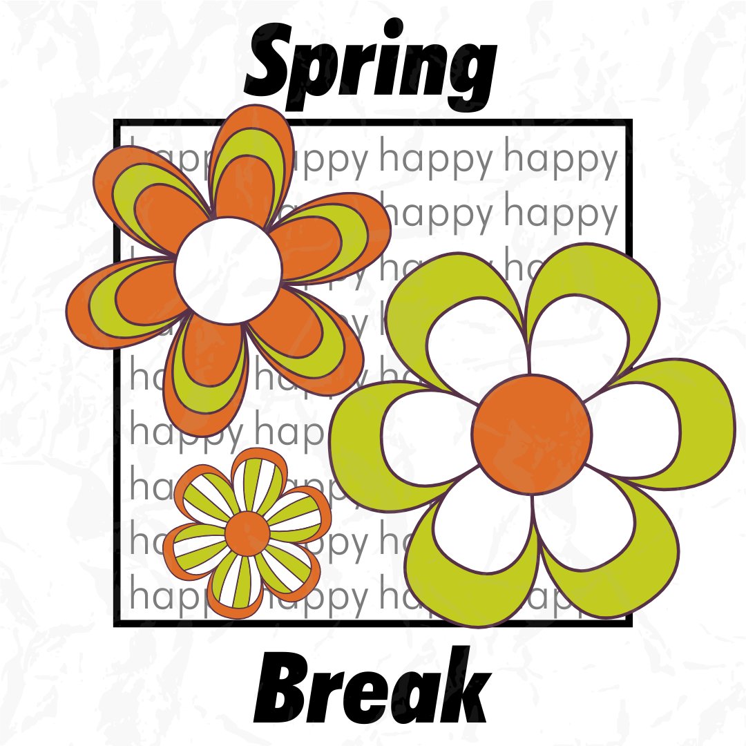 Happy Spring Break, Bees! We'll see you back on campus on Monday, March 27th. Until then, get some well-deserved rest and relaxation. 😴🌼