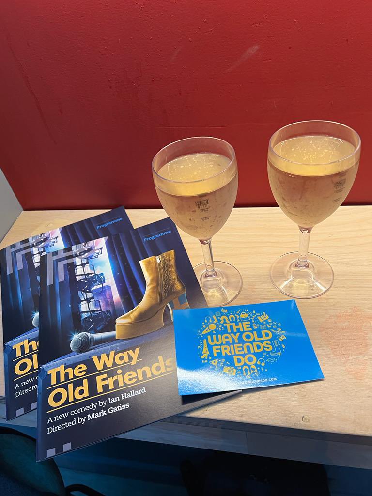 At the glitzy red carpet press night for <a href="/WayOldFriendsDo/">The Way Old Friends Do</a> with <a href="/georgelythe1/">George Lythe</a>.  We’ve heard such great things about the show I can’t wait.