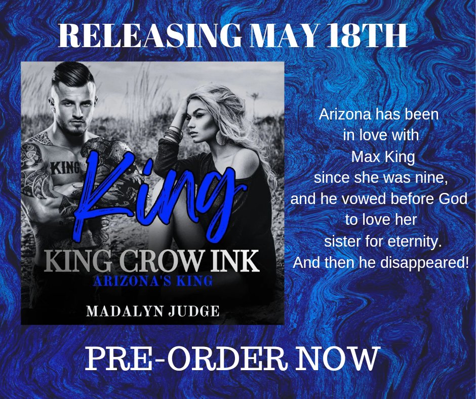 TheBookshelf12's tweet photo. KING: KING CROW INK
 ✭✭ Arizona’s King ✭✭
𝓑𝔂: Ｍａｄａｌｙｎ Ｊｕｄｇｅ
https://t.co/dTg4NJY9TD 
HOME— Some say it’s where the heart is. Others say you can never go back. 
For Max King, it’s something he found loving Arizona Ray. https://t.co/HwCpBYFxSO