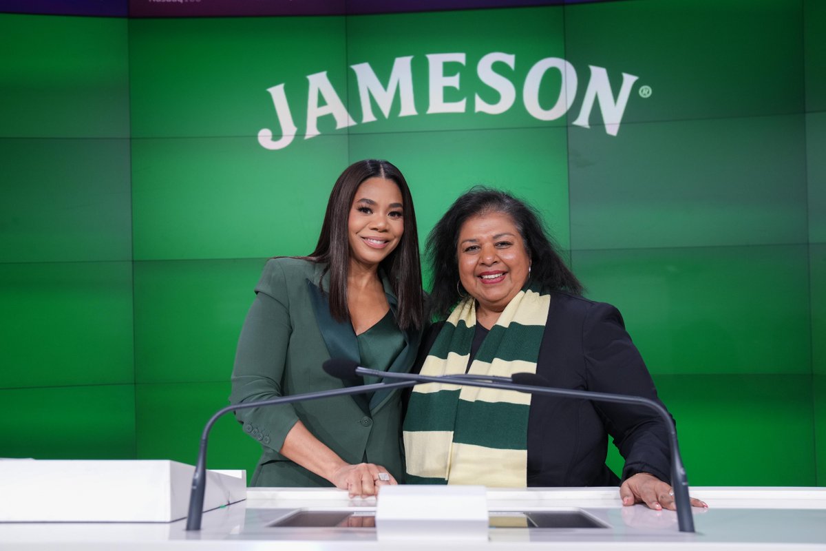 Nasdaq Exchange (@nasdaqexchange) on Twitter photo āļø <a href="/PernodRicardUSA/">Pernod Ricard USA</a>, makers of <a href="/jamesonwhiskey/">Jameson Whiskey</a> close the markets alongside Regina Hall at the <a href="/NasdaqExchange/">Nasdaq Exchange</a> MarketSite. Thanks for ringing in #StPatricksDay with us! šš āļø <a href="/PernodRicardUSA/">Pernod Ricard USA</a>, makers of <a href="/jamesonwhiskey/">Jameson Whiskey</a> close the markets alongside Regina Hall at the <a href="/NasdaqExchange/">Nasdaq Exchange</a> MarketSite. Thanks for ringing in #StPatricksDay with us! šš