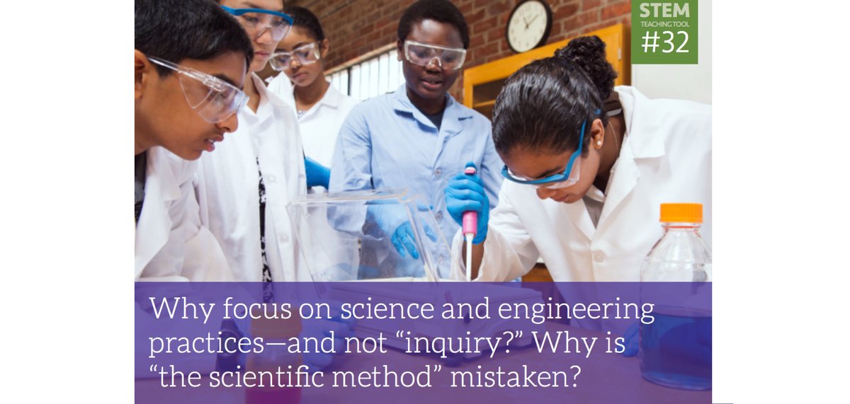 Rigid representations of a single "scientific method" do not accurately reflect the complex thinking or work of scientists.  #NGSS #ScienceEd
stemteachingtools.org/brief/32