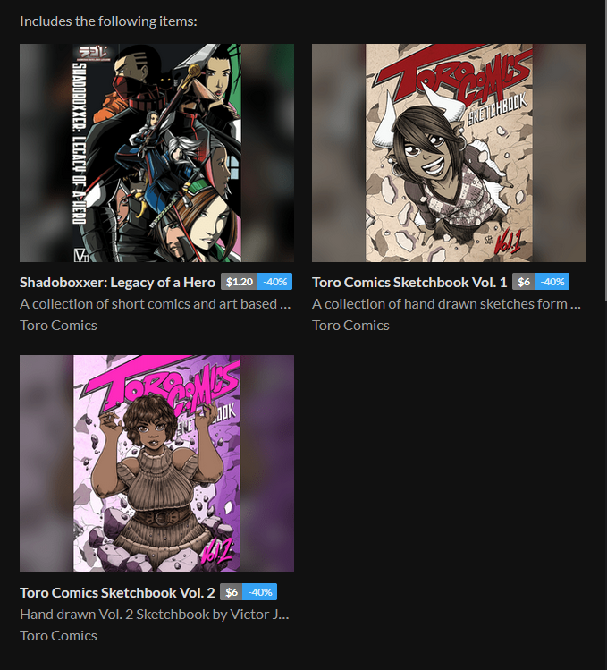 shadoboxxer's tweet photo. 40% off my Digital Sketchbooks! $6 dollars each! OR 2 for $10 as part of a pack also containing my original full color #ComicBook
https://t.co/JaoPIlnucR
#ArtForSale #Comics #ArtBooks #SketchBook https://t.co/O24B2to6i0