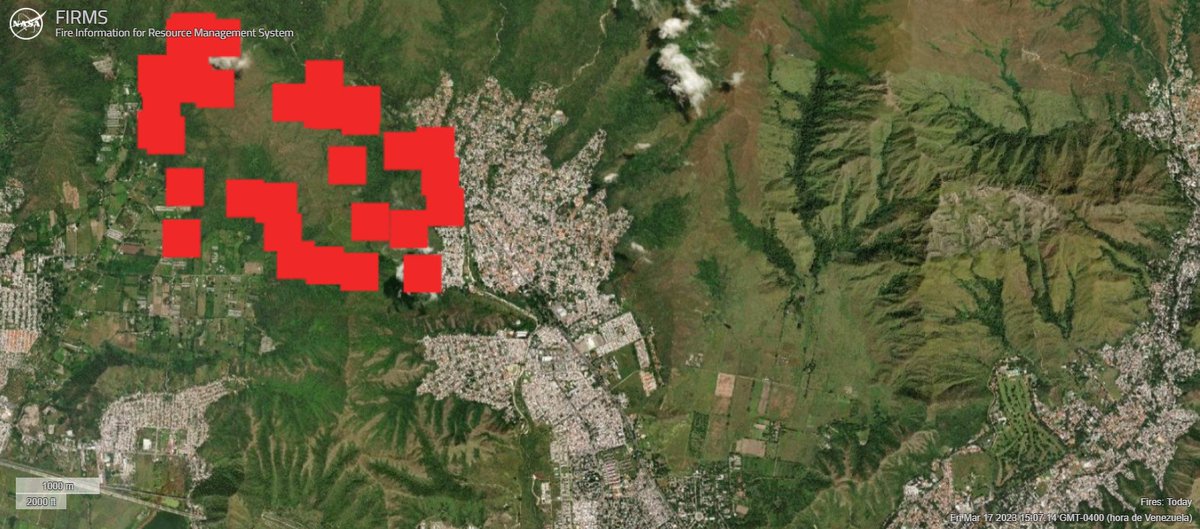 Parque Nacional Henri Pittier Incendios Forestales Detectados Lat: 10.31153 Lon: -67.64169 Muestra: 17-3-2023 13:48 hora VZLA Resplandor 62,8°C #MarioBriceñoIragorry #Aragua Fuente: @NASA #FIRMS Satélite S-NPP microm-inc.com