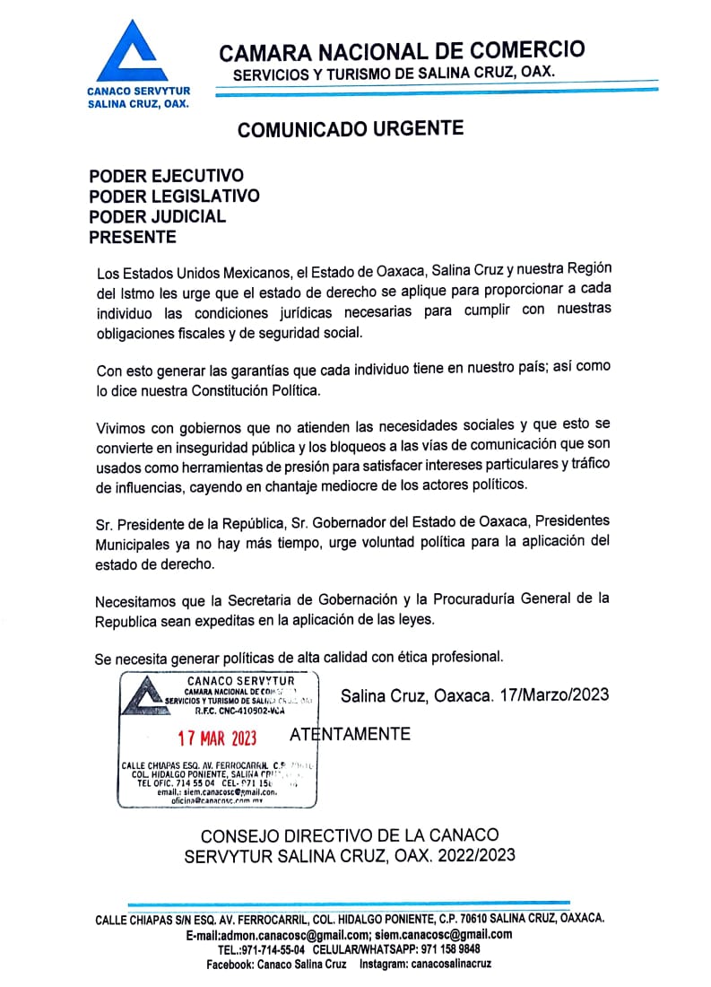 CanacoCruz's tweet photo. 𝐂𝐎𝐌𝐔𝐍𝐈𝐂𝐀𝐃𝐎 𝐃𝐄 𝐋𝐀 𝐂Á𝐌𝐀𝐑𝐀 𝐍𝐀𝐂𝐈𝐎𝐍𝐀𝐋 𝐃𝐄 𝐂𝐎𝐌𝐄𝐑𝐂𝐈𝐎, 𝐒𝐄𝐑𝐕𝐈𝐂𝐈𝐎𝐒 𝐘 𝐓𝐔𝐑𝐈𝐒𝐌𝐎 𝐃𝐄 𝐒𝐀𝐋𝐈𝐍𝐀 𝐂𝐑𝐔𝐙, 𝐎𝐀𝐗.

#𝑩𝑨𝑺𝑻𝑨𝑫𝑬𝑩𝑳𝑶𝑸𝑼𝑬𝑶𝑺𝑪𝑨𝑹𝑹𝑬𝑻𝑬𝑹𝑶𝑺
#ᴇxɪɢɪᴍᴏ���ꜱᴇɢᴜʀɪᴅᴀᴅꜱᴏᴄɪᴀʟ
#𝘾𝘼𝙉𝘼𝘾𝙊𝙎C https://t.co/itU4xZ7FmQ