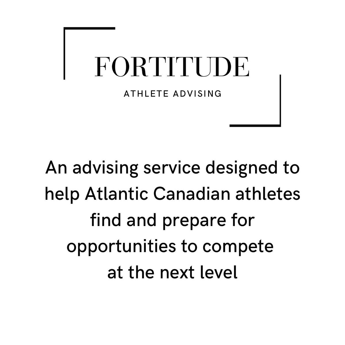 FortitudeAd's tweet photo. Established in Spring 2023, Fortitude Athlete Advising seeks to provide support and guidance to Atlantic Canadian athletes and their families as they seek and navigate various opportunities to compete at the next level.

#fortitudeathlete #relentlesspursuit https://t.co/AxRuz5w19w