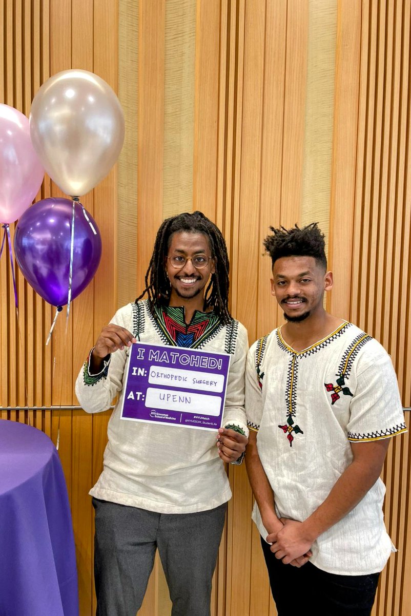 8 years ago, my parents sent my brother and I from Ethiopia to the US to pursue higher education. Today, I learned that I matched at Penn for orthopedic surgery.

Feeling so blessed and thankful to take this next step!! #Match2023 #orthotwitter

ተመስገን አምላኬ!!!