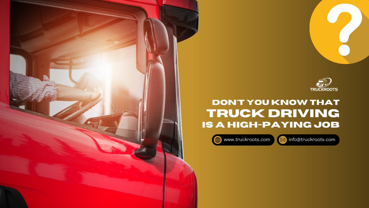 truckroots's tweet photo. Encouraging fact about truck is that their profession is considered among the highest paid one. A modern-day trucker can earn up to $15 per hour.

Send us an email at info@truckroots.com

#truckroots #truckingindustry #professionals #jobopportunity #unitedstates #canada https://t.co/mrWOMWX97B
