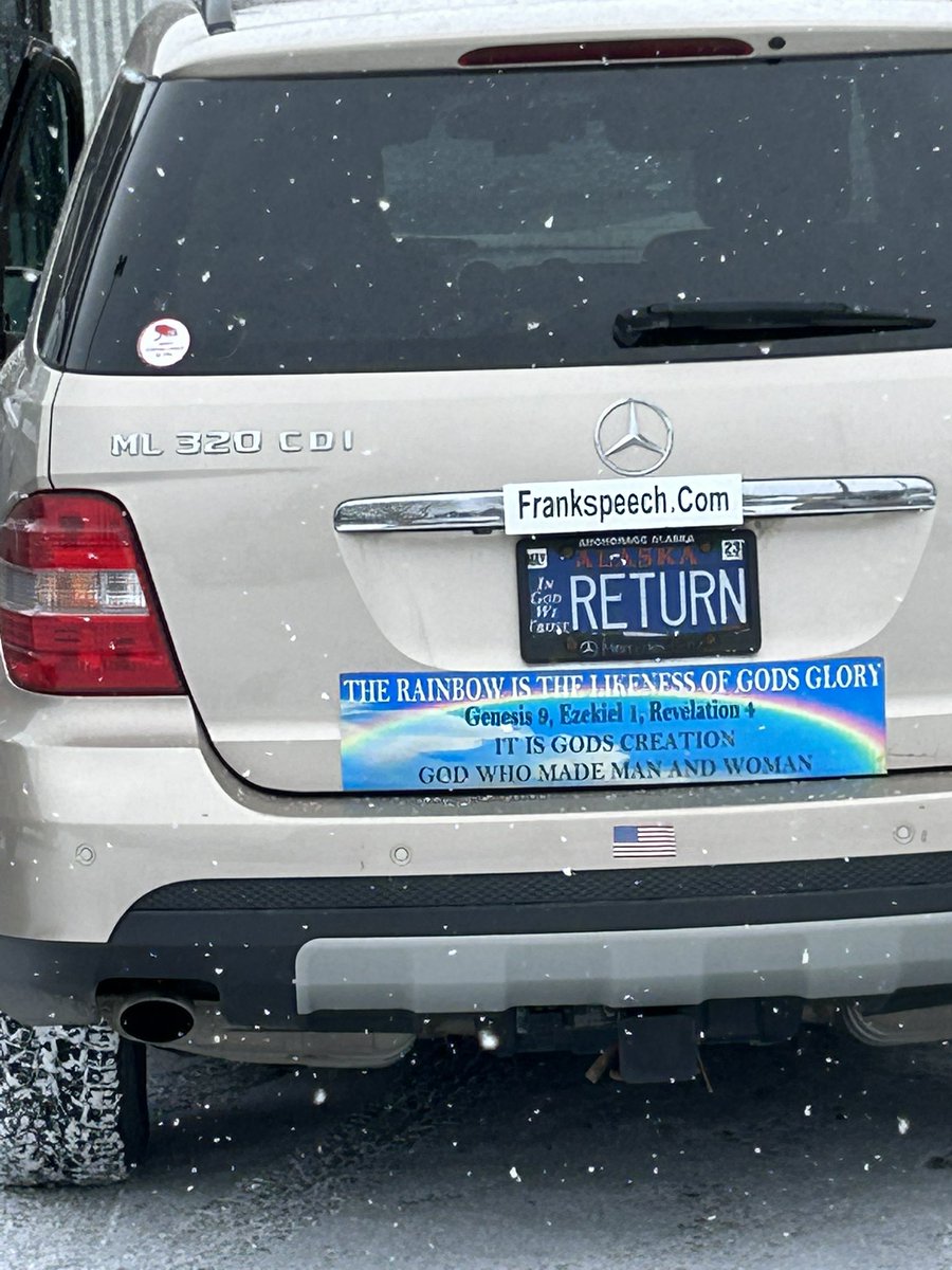 KBronga's tweet photo. This car was pulled over, taking a picture of my road sign on Beaver. I followed it to (surprise, surprise) mountain baptist church. The ow er of the car says she just was checking the size of my sign. https://t.co/ulE0tqxSkZ