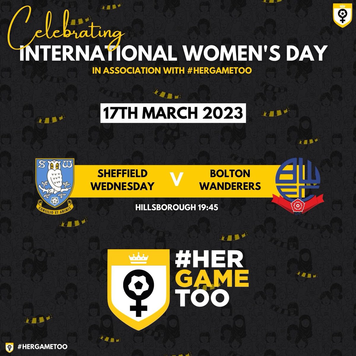 HerGameToo's tweet image. There’s another dedicated fixture this evening 🤩

Up tonight it’s @swfc v @OfficialBWFC ⚽️

Don’t forget to tag us in your photos!

#HerGameToo