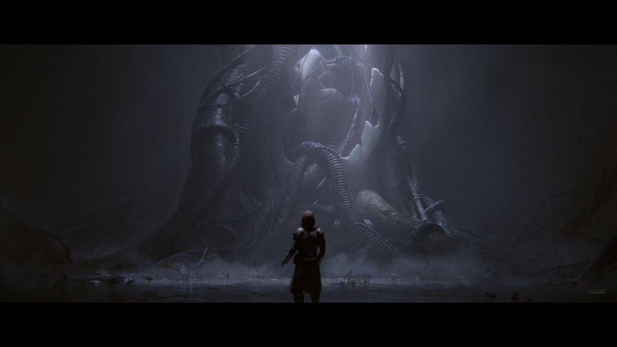 Tourdes's tweet photo. SYNDROME#004
"Whispers… Suddenly an entity reached her and its presence felt like a cold, icy chill. A dark vision appeared and her mind began to spill a message from beyond the night, a warning of fate, of a world in chaos, that no one can escape."
#ArtistOnTwitter #painting https://t.co/IYfpPTiYDl