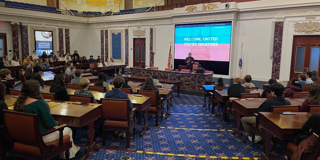 EMKcivics's tweet photo. SIM is returning! It's been almost exactly 3 years (down to the week!) since we last ran a SIM with students. Thanks to @AndoverPS high schoolers for being the very first group of students to try out the new SIM. Terrific group! So excited to roll it out this fall. https://t.co/z5ctO1ZPA1