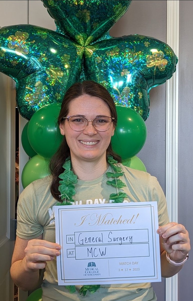 MeganQuamme's tweet image. I'm staying in Milwaukee! #GenSurgMatch2023 #Match2023 #iAMAmatch @MCWSurgery