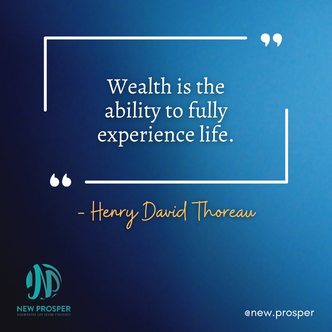 Mike Wird (@mikewirdthe33rd) on Twitter photo Wealth is the ability to fully experience life.
- Henry David Thoreau
Money matters can be intimidating, but don't forget to embrace every moment and take the time to enjoy it.
๐ mike@newprosperlife.com
๐ฒ (720) 674-7491
#financialfreedom #FinancialWisdom #enjoylife Wealth is the ability to fully experience life.
- Henry David Thoreau
Money matters can be intimidating, but don't forget to embrace every moment and take the time to enjoy it.
๐ mike@newprosperlife.com
๐ฒ (720) 674-7491
#financialfreedom #FinancialWisdom #enjoylife