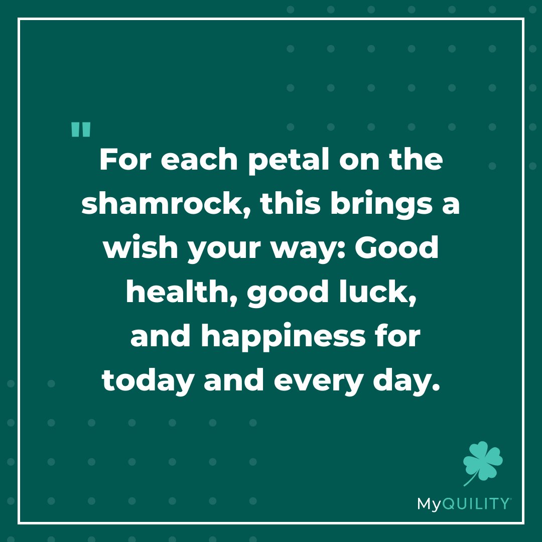 MyQuility's tweet photo. Happy St. Patrick’s Day, everyone. Best wishes to all from the team at MyQuility.

#LifeToTheFullestForLess #MyQuility #StPatricksDay https://t.co/pTqgEIdZ2T