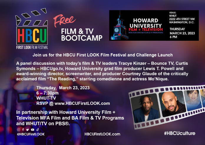 HBCU First Look Film Festival is launching in 6 days! Join us at Howard University's WHUT station on Thursday, March 23 at 6 pm. View Eventbrite link for more details. 
eventbrite.com/e/hbcu-first-l…

RSVP: HBCUFirstLOOK.com