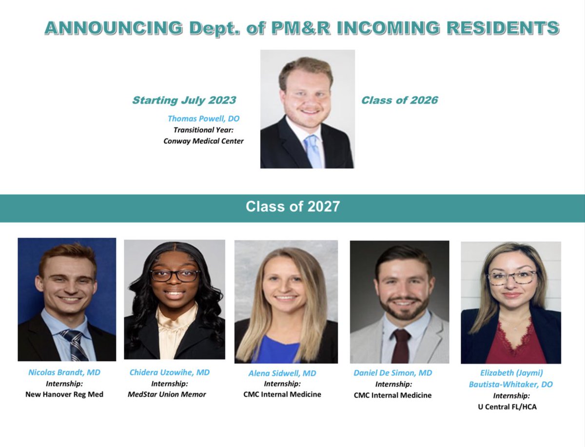 carolinasrehab1's tweet photo. Happy Match Day! We are so excited to welcome our new residents to the CR family!  #matchday #physiatry https://t.co/afABYux5c5