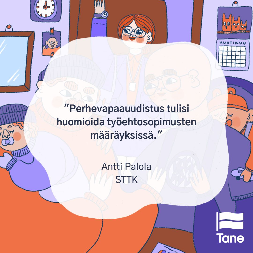 Miten isien perhevapaiden käyttöä lisätään nykyisestä? 

Lue mitä <a href="/AnttiMPalola/">Antti Palola</a> <a href="/STTKMikonkatu/">STTK</a> ja muut työmarkkinajärjestöjen johtajat vastasivat
tane.fi/-/-tasaarvovaa… 
#TasaArvoVaalit #TasaArvonPäivä #MinnaCanth #TasaArvo #Eduskuntavaalit2023