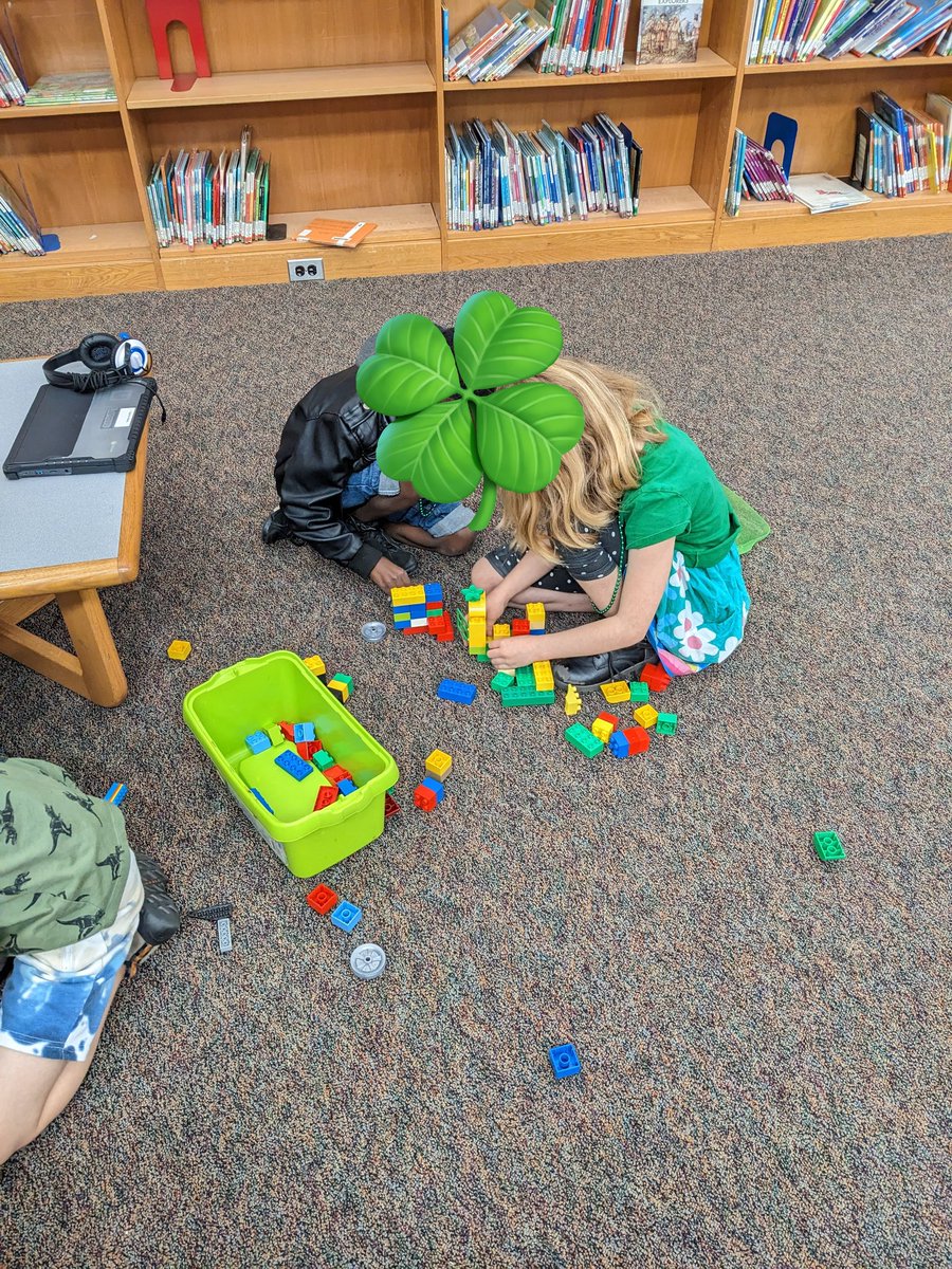 OtterBeReading's tweet photo. Taking advantage of Free choice Friday with some multimodal St. Pat's learning. We're writing books and trapping leprechauns. ☘️ #makelearningfunagain #librarytwitter @MrsYeckel2nd @oakgrovees @JoTysor @bevbOtterP https://t.co/lG9j3WVCFy