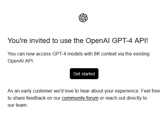 Just got API Access to GPT 4!!