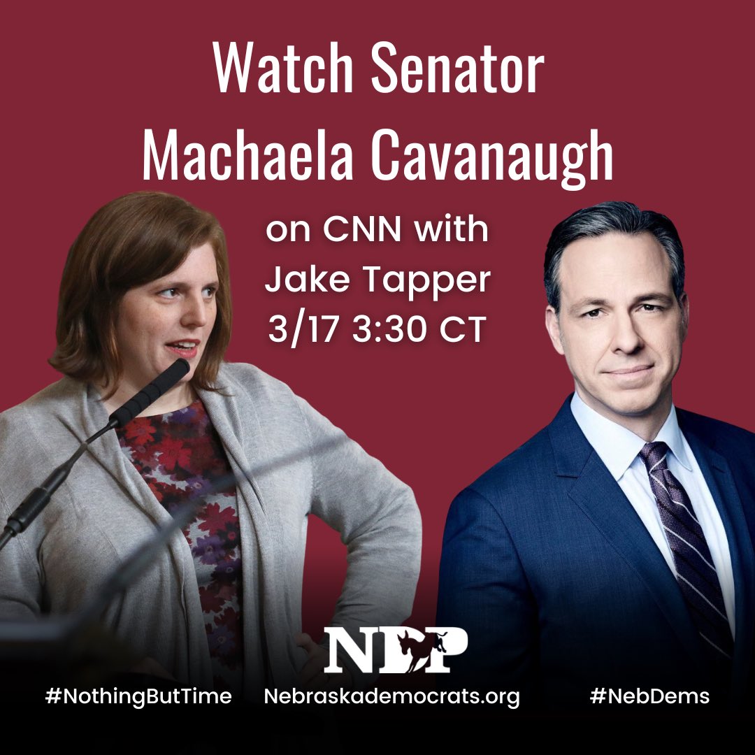 janekleeb's tweet photo. Watch @senatormachaela on @CNN with @jaketapper! Then go online and get your #NothingButTime shirt https://t.co/glcifjjKP2 https://t.co/vvRPQN6Rwg