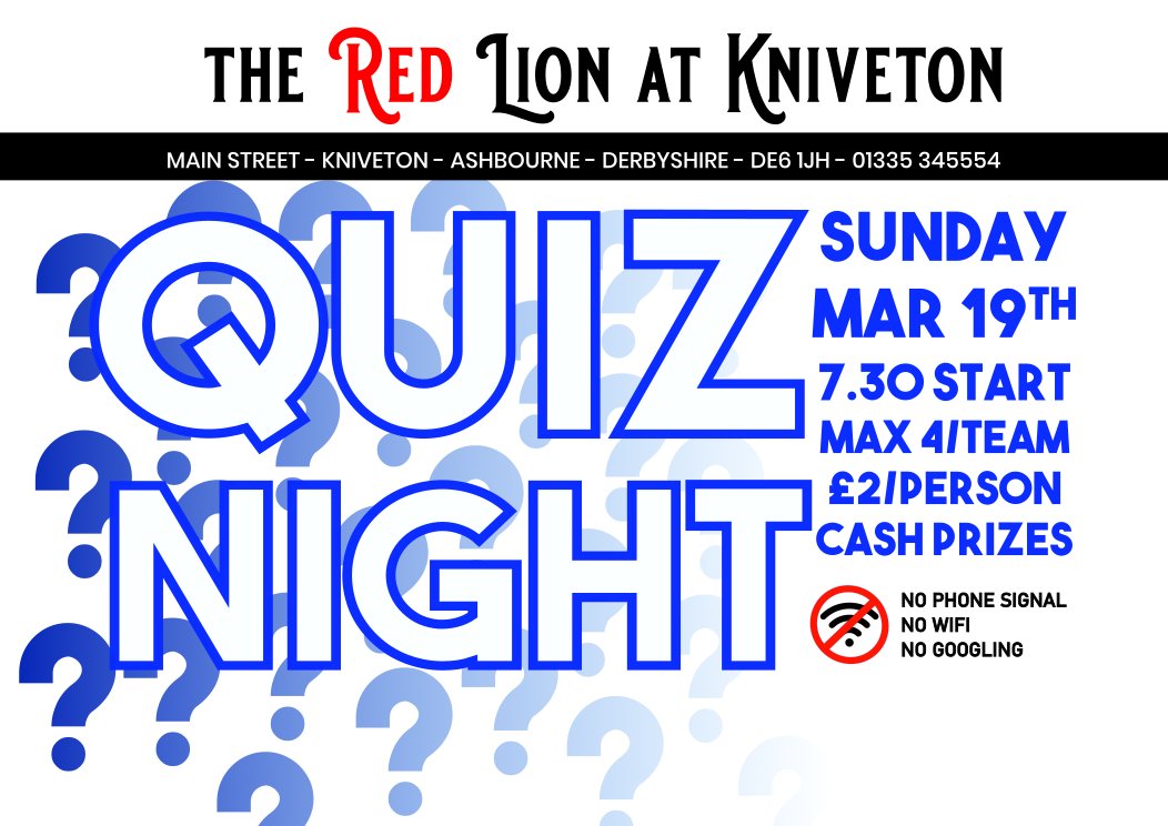 KnivetonRedLion's tweet photo. #PubQuiz reminder!
No rollover this month as Ant knew the answer "Which London thoroughfare has a crossing with a Historic England Grade II listing?" and took the prize pot!
#NoPhoneSignal
#NoWiFi
#NoGoogling
pɐoᴚ ʎǝqq∀ - ∀ https://t.co/MEluZzs2IN