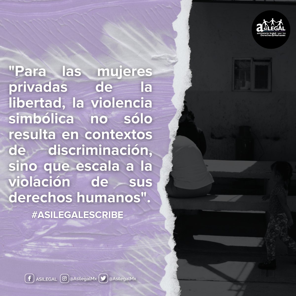 AsilegalMx's tweet photo. #ASILEGALEscribe | 🟣 "No son reclusas, ni presas, ni mucho menos malas madres..." 🧐
👉 https://t.co/29WhifWX0d 👈 https://t.co/tJUaBn268e