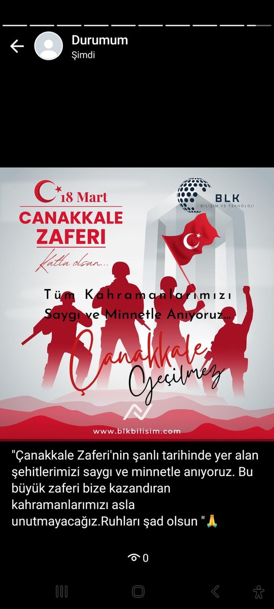 HSNBTR27's tweet photo. " Çanakkale Zaferi'nin şanlı tarihinde yer alan şehitlerimizi saygı ve minnetle anıyoruz. Bu büyük zaferi bize kazandıran kahramanlarımızı asla unutmayacağız.Ruhları şad olsun 🙏" https://t.co/lWXcYpVj3d